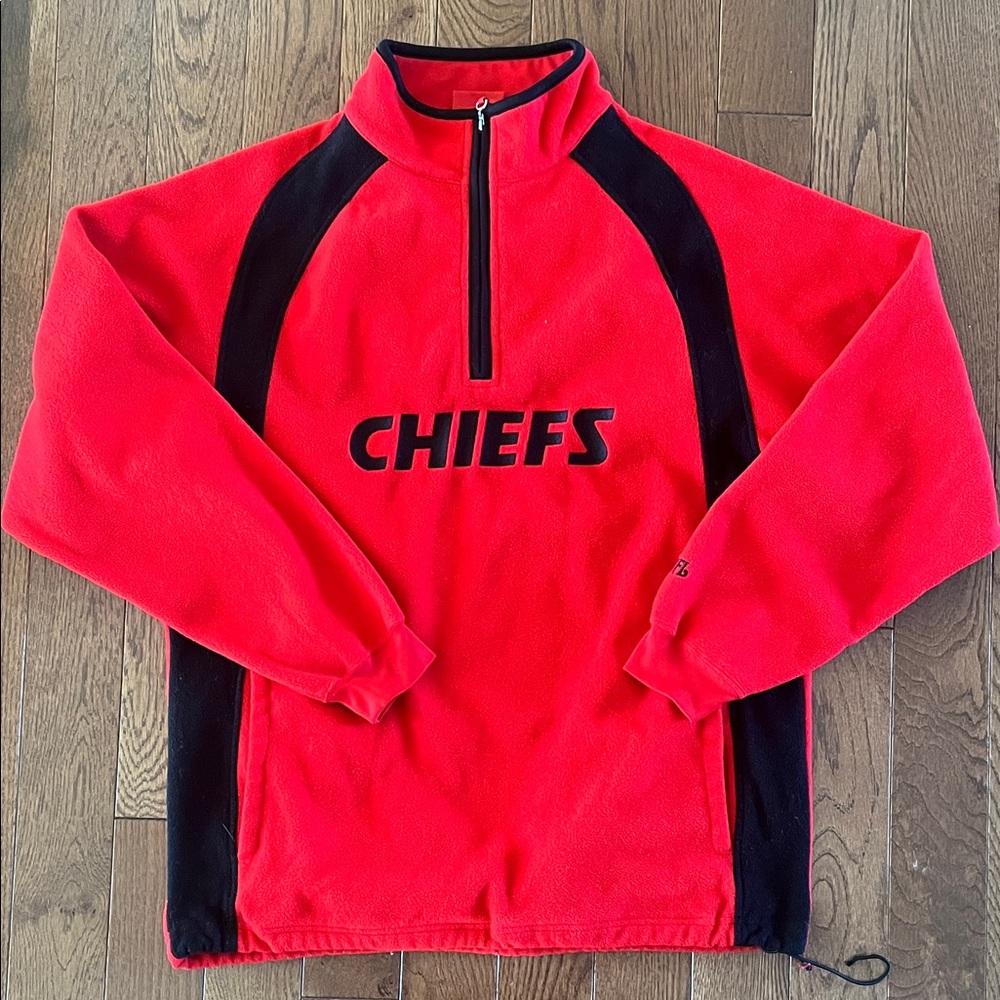 Kansas City Chiefs Red Fleece Quarter-Zip Pullover